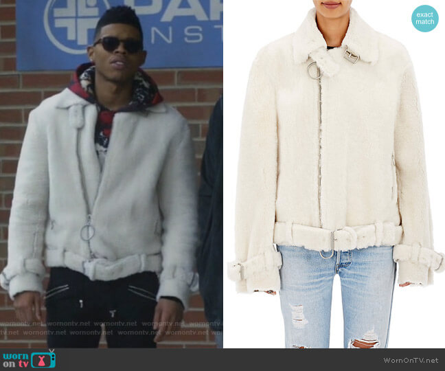 Off White c/o Virgil Abloh Lamb Shearling Jacket worn by Hakeem Lyon (Bryshere Y. Gray) on Empire