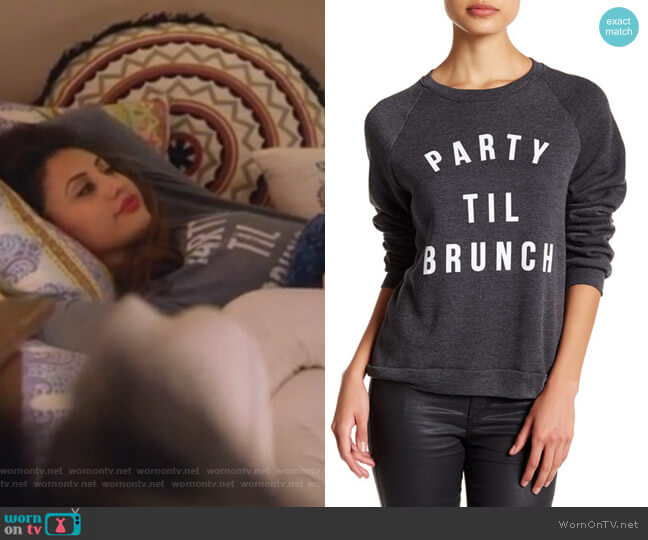 Project Social T Party Til Brunch Pullover Sweater worn by Ana Torres (Francia Raisa) on Grown-ish