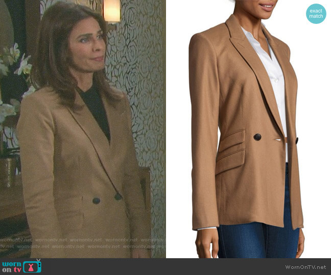 Rag & Bone Duke Double-Breasted Blazer worn by Hope Williams (Kristian Alfonso) on Days of our Lives