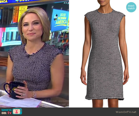 Rebecca Taylor Confetti Tweed Dress worn by Amy Robach on Good Morning America