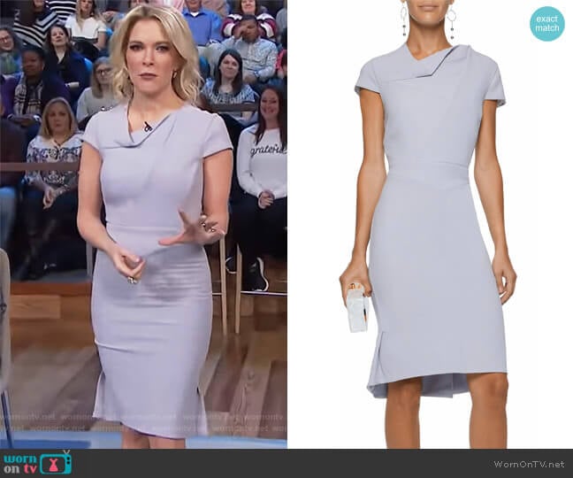 Roland Mouret Pleated wool-crepe dress worn by Megyn Kelly on Today