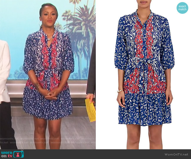 Saloni Tyra Leopard-Print Silk Dress worn by Eve on The Talk