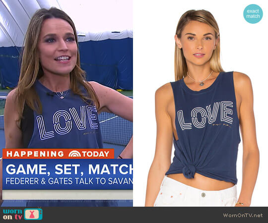 Spiritual Gangster Neon Love Tank worn by Savannah Guthrie on Today
