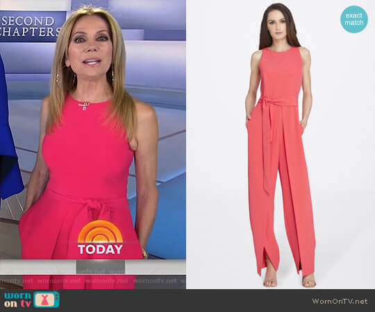 Tahari ASL Split-Leg Crepe Jumpsuit worn by Kathie Lee Gifford on Today