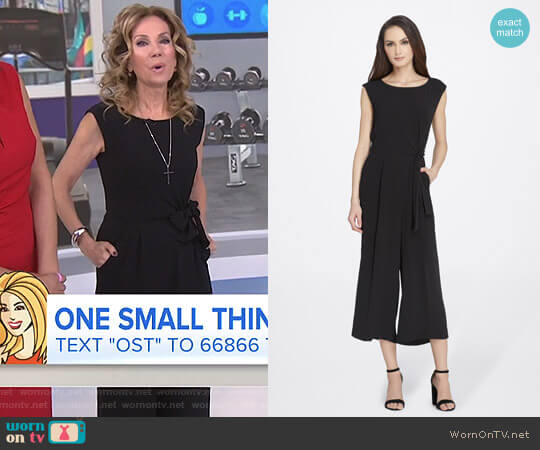 Tahari ASL Pebble Crepe Jumpsuit worn by Kathie Lee Gifford on Today