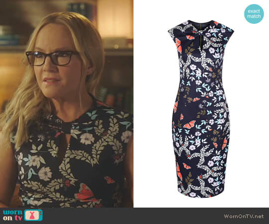Ted Baker Kairra Kyoto Gardens Dress worn by Linda Martin (Rachael Harris) on Lucifer