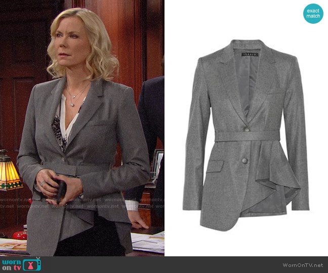 Theory Jester Jacket worn by Brooke Logan (Katherine Kelly Lang) on The Bold and the Beautiful