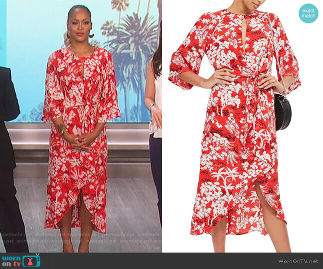 Topshop Knotted Midi Dress worn by Eve on The Talk