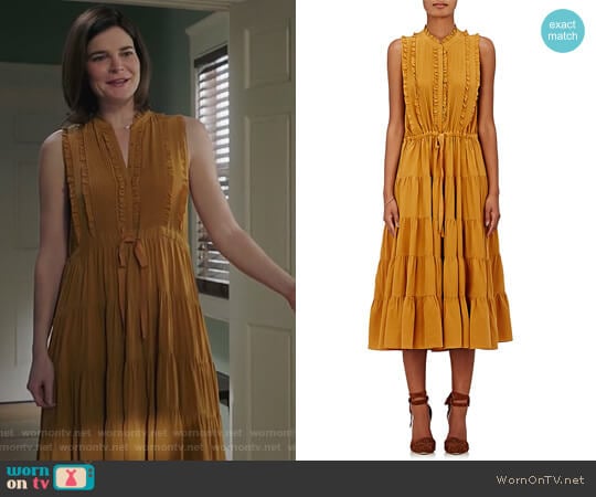 Ulla Johnson Minetta Silk Dress worn by Heather Hughes (Betsy Brandt) on Life in Pieces