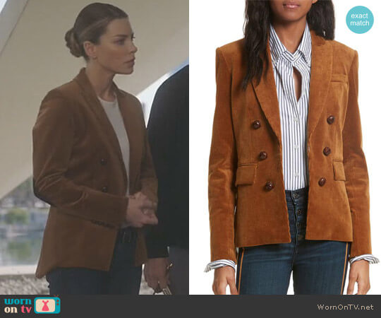Veronica Beard Cliff Corduroy Cutaway Jacket worn by Chloe Decker (Lauren German) on Lucifer