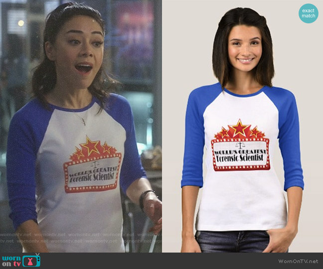 Law/Legal Occupation & Professions Gifts Worlds Greatest Forensic Scientist Shirt worn by Ella Lopez (Aimee Garcia) on Lucifer