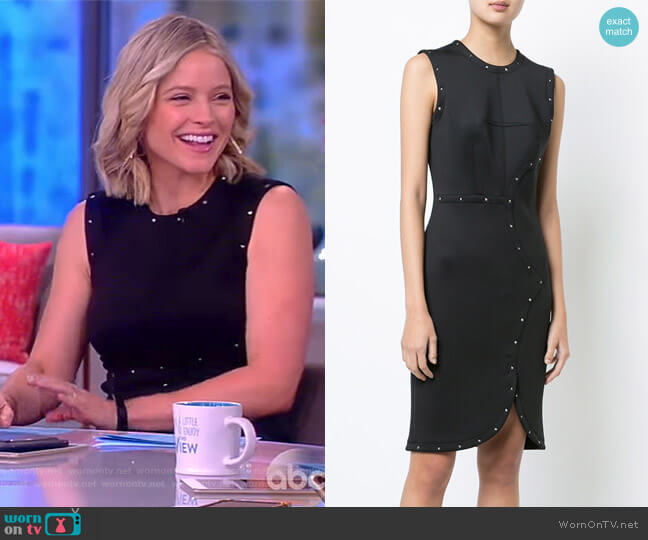 Yigal Azrouel Studded Fitted Dress worn by Sara Haines on The View