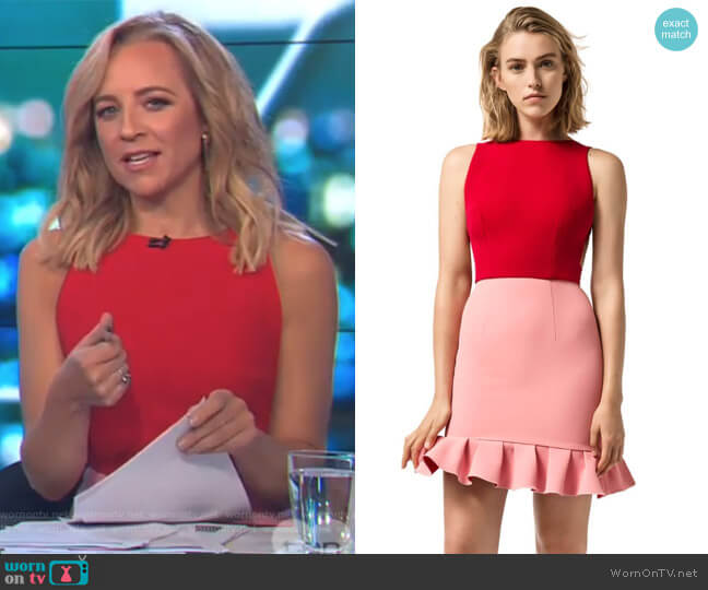 Yeojin Bae Double Crepe Tilly Dress worn by Carrie Bickmore on The Project
