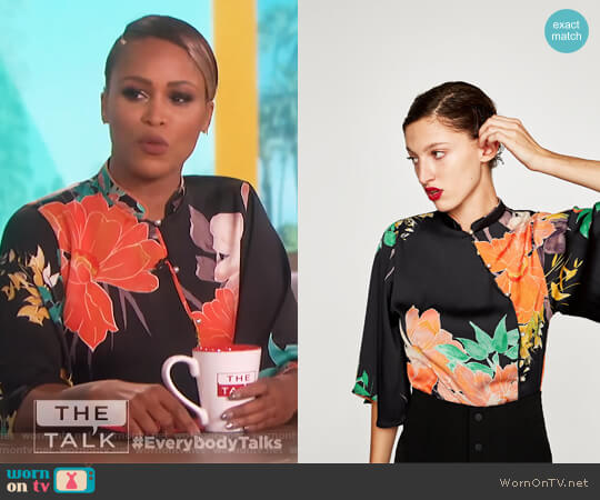Zara Printed Bodysuit worn by Eve on The Talk