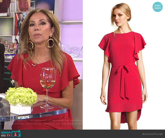 Adrianna Papell Flutter Sleeve Crepe Dress worn by Kathie Lee Gifford on Today
