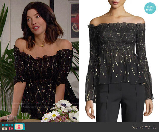A.L.C. Agra Top worn by Steffy Forrester (Jacqueline MacInnes Wood) on The Bold and the Beautiful