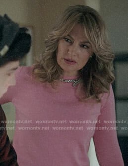 Alice’s pink bow embellished sweater on Riverdale