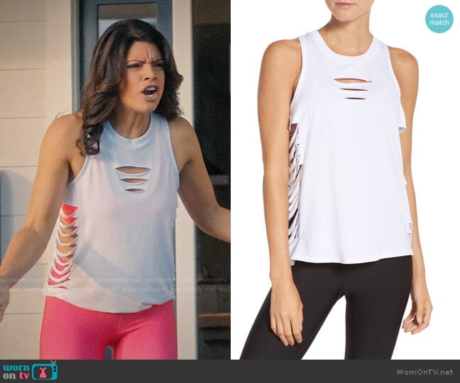 Alo Cut It Out Long Tank worn by Xiomara Villanueva (Andrea Navedo) on Jane the Virgin