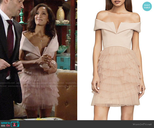 Bcbgmaxazria Marquise Dress worn by Lily Winters (Christel Khalil) on The Young and the Restless