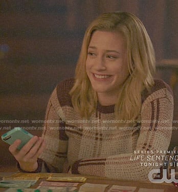 Betty’s burgundy plaid sweater on Riverdale