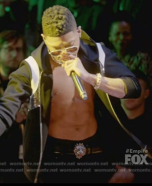 Hakeem’s black sequin contrast jacket on Empire