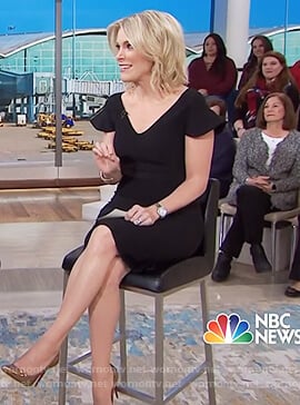 Megyn’s black flared sleeve dress on Megyn Kelly Today