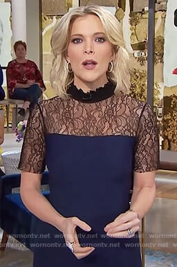Megyn’s blue lace midi dress on Megyn Kelly Today