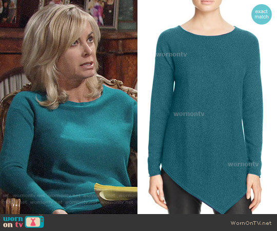 C By Bloomingdales Asymmetric Cashmere Sweater worn by Ashley Abbott (Eileen Davidson) on The Young and the Restless