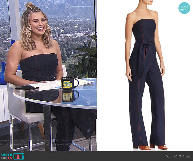 C/Meo Collective Confessions Strapless Jumpsuit worn by Carissa Loethen Culiner on E! News