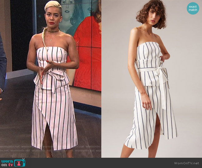 C/Meo Collective Diffuse Dress worn by Sibley Scoles on E! News