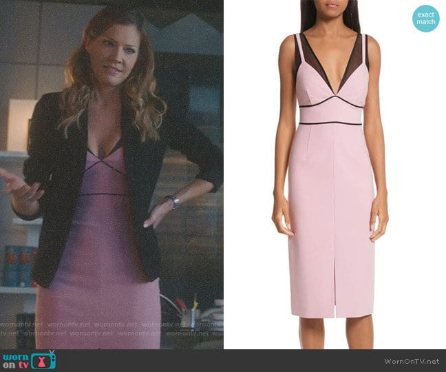Cinq a Sept Lida Sheath Dress worn by Charlotte Richards (Tricia Helfer) on Lucifer