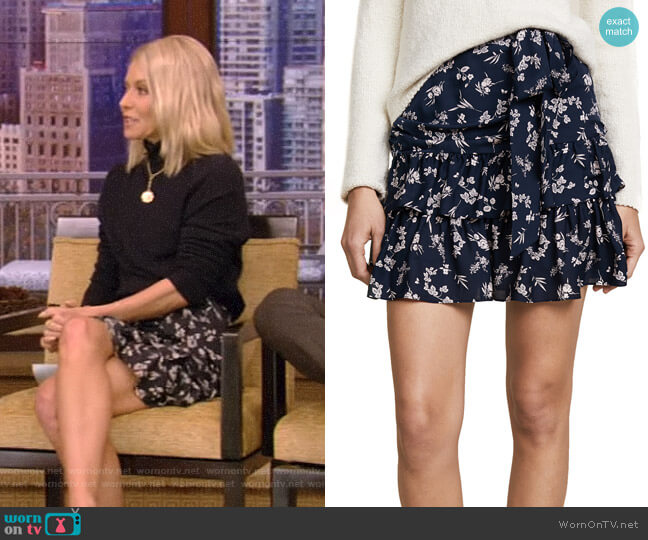 Cinq a Sept Carson Skirt worn by Kelly Ripa on Live with Kelly and Mark