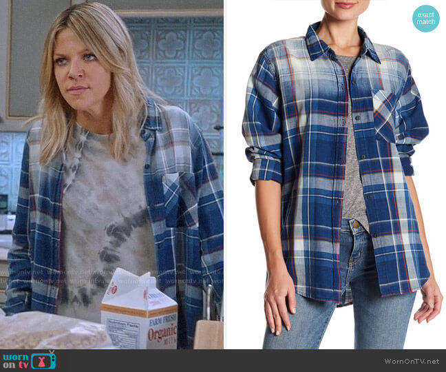 Current Elliott Plaid Boyfriend Shirt worn by Mackenzie Murphy (Kaitlin Olson) on The Mick