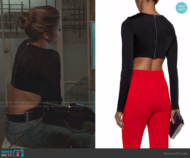 Cushnie et Ochs Bodysuit with Open Back worn by Megan Morrison (Christine Evangelista) on The Arrangement