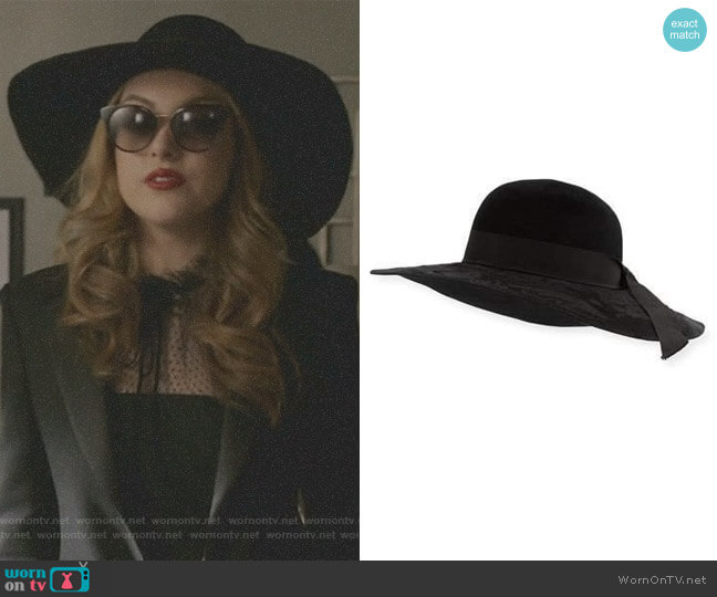 Etro Paisley Embroidered Hat worn by Fallon Carrington (Elizabeth Gillies) on Dynasty