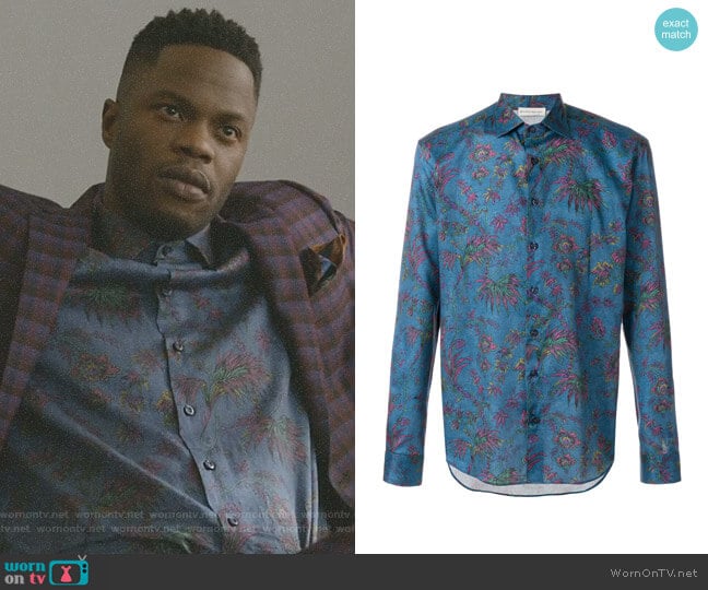 Etro Floral Shirt worn by Jeff Colby (Sam Adegoke) on Dynasty