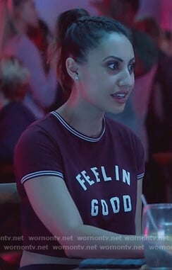 Ana’s feelin good t-shirt on Grown-ish