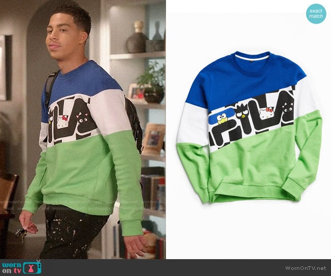 Fila x Sanrio Sweatshirt worn by Andre Johnson Jr (Marcus Scribner) on Black-ish