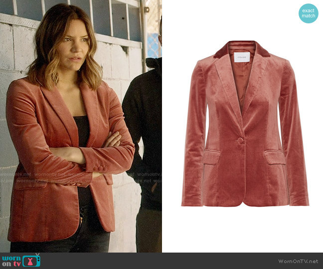 Frame Velvet Blazer worn by Paige Dineen (Katharine McPhee) on Scorpion