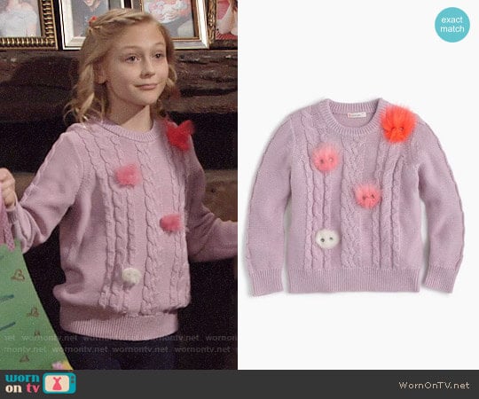 J.Crew Girls Max the Monster Popover Sweater worn by Faith Newman (Alyvia Alyn Lind) on The Young and the Restless