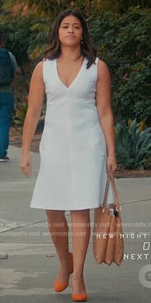 Jane’s white a-line dress with pockets on Jane the Virgin