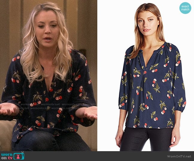 Joie Addie Blouse worn by Penny Hofstadter (Kaley Cuoco) on The Big Bang Theory