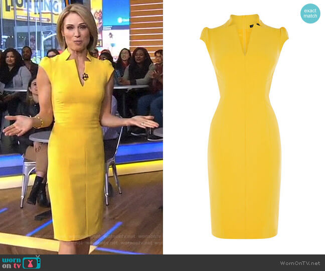 Karen Millen Tailored Pencil Dress worn by Amy Robach on Good Morning America