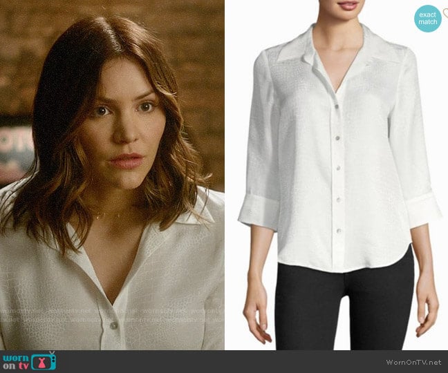 LAgence Marianne Blouse worn by Paige Dineen (Katharine McPhee) on Scorpion