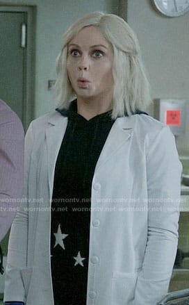 Liv’s black star print hoodie on iZombie