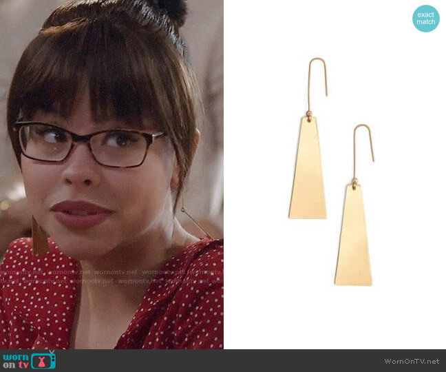 Madewell Petaldrop Earrings worn by Mariana Foster (Cierra Ramirez) on The Fosters