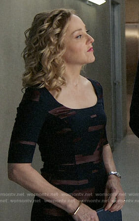 Marissa’s black and copper dress on Bull