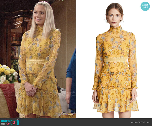 Nicholas Long Sleeve Mini Dress worn by Abby Newman (Melissa Ordway) on The Young and the Restless