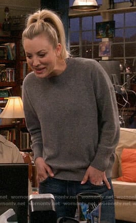 Penny’s grey sweater on The Big Bang Theory