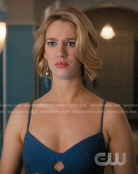 Petra’s blue dress with cutout on Jane the Virgin